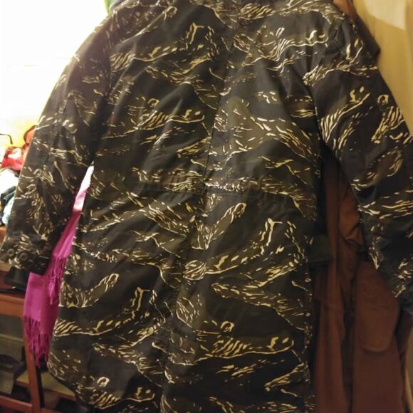 Alpha Industries Fishtail Camo Spring Parka 2 in 1 mens XS Coat Jacket - Picture 10 of 10